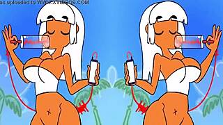 The Beautiful White Girl Shows Her Dance Skills In Anime Style Video