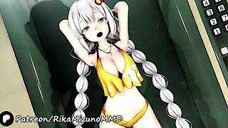 Hentai girl dance kizuna akari shimakaze cosplay mmd r18
