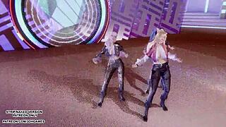 Mmd kard - gunshot - ahri kaisa & evelynn sexy kpop dance league of legends hentai uncensored 4k 60fps