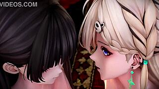 Game Night Turns Into Anime Threesome Fun