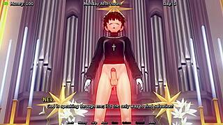 Two Nuns Give Father Blowjob In Lewd Town