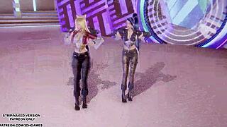 Mmd kard - gunshot - ahri kaisa & evelynn sexy kpop dance league of legends hentai uncensored 4k 60fps