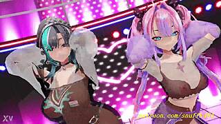 novr mmd chihavivi dances in 3d hololive hentai