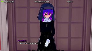 Two Nuns Give Father Blowjob In Lewd Town