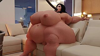 Sage beckett shows weight gain in 3d animation by lykoxxx