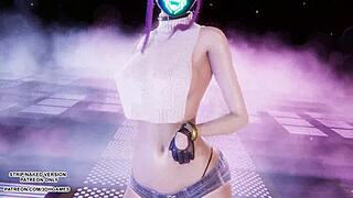 mmd aespa armageddon akali does sexy kpop dance