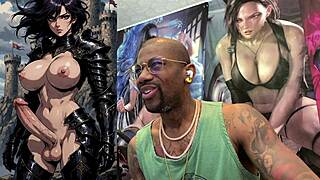 Long dick transgender imp deepthroating cock jerking off and making a business woman cum hard transgender black knight trans matrix slut getting anal fucked while cumming ai generated