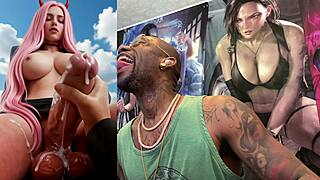 Long dick transgender imp deepthroating cock jerking off and making a business woman cum hard transgender black knight trans matrix slut getting anal fucked while cumming ai generated