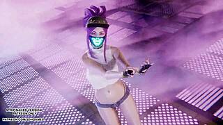 mmd aespa armageddon akali does sexy kpop dance