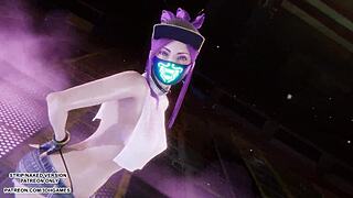 mmd aespa armageddon akali does sexy kpop dance