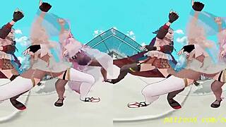 vr180 mmd irohakoyorichloe dance in 3d hololive