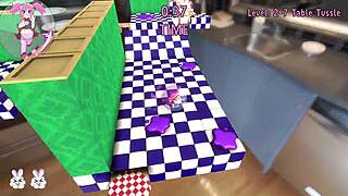 Marble maid touches herself while relaxing in the bath