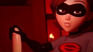 Mrs Incredible Gives Pov Handjob In Costume