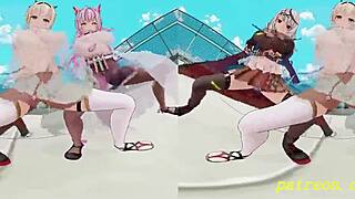 vr180 mmd irohakoyorichloe dance in 3d hololive