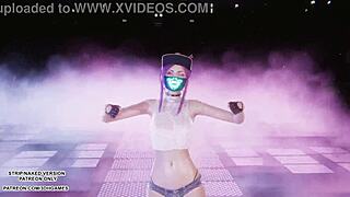 mmd aespa armageddon akali does sexy kpop dance