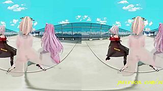 vr180 mmd irohakoyorichloe dance in 3d hololive