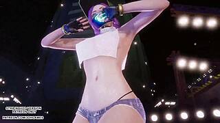 mmd aespa armageddon akali does sexy kpop dance