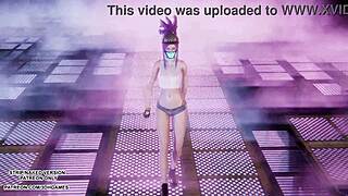 mmd aespa armageddon akali does sexy kpop dance