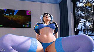 Fornite chun-li fucks hard after a victory royale