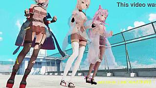 novr mmd irohakoyorichloe dance 3d hololive