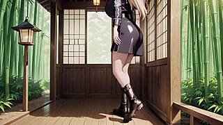 Bamboo grove secrets show blonde valkyries undressing moment