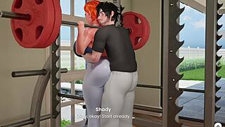 Gwen Shows Big Tits Thick Ass Working Out