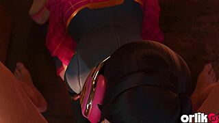 D va bad girl academy - night shift at club overwatch 3d animation