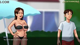 Stepsis Gets Fucked Hard By Her Stepbros Huge Long Cock Summertime Saga
