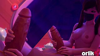 D va bad girl academy - night shift at club overwatch 3d animation