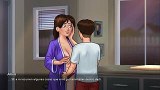 my stepmom whore makes me fuck her nonstop till im drained then my stepsis summertime saga