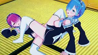 a sexy lesbian encounter in anime style