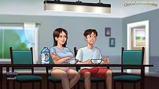 Stepsis Gets Fucked Hard By Her Stepbros Huge Long Cock Summertime Saga