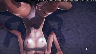 Brunette girl in 3d animation hs2 scene