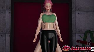 sexy uzumaki kushine thighjob and creampie in tight leggings