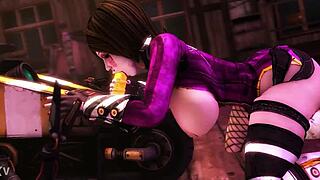 Moxxi rides claptrap in sub latino