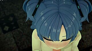 Hayase yuuka blowjob blue archive hentai mmd 3d blue hair trailer