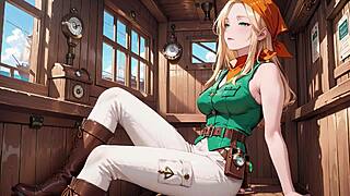 blonde captain poses in uniform