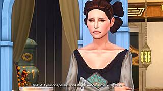 Stepmom tries sexy lingerie and teases him in game