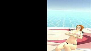 mobile game one piece girls nami nico mmd striptease