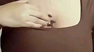 Beautiful woman in lingerie reaches intense orgasm with natural tits