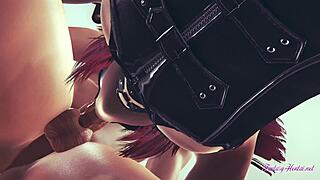 Pov erito in leather gets blowjob and fucked