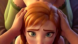 Anna from frozen twin braids and thigh highs 3d disney sex animation