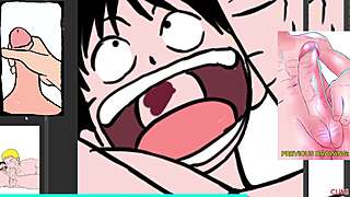 Naruto sucking luffy huge cock deepthroat intense gay blowjob close up
