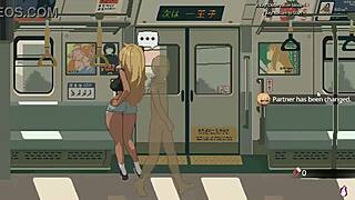 Hentai game train erotic acts