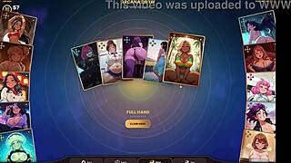 Arcaone hentai game shows lesbian harem card sex fight