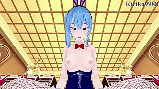 Hoshimachi suisei bunny girl and shishiro botan bunny girl intense sex - hololive vtuber pov hentai