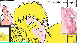 Naruto sucking luffy huge cock deepthroat intense gay blowjob close up