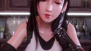 tifa is lonely final fantasy 3d animation