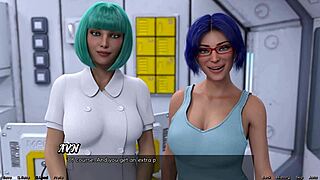 stranded in space 74 blue haired milf wants threesome
