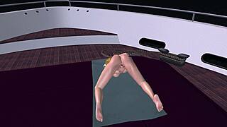 1 an animated 3d porn video of a beautiful blonde girl pressing her boobs and fingering her ass and pussy